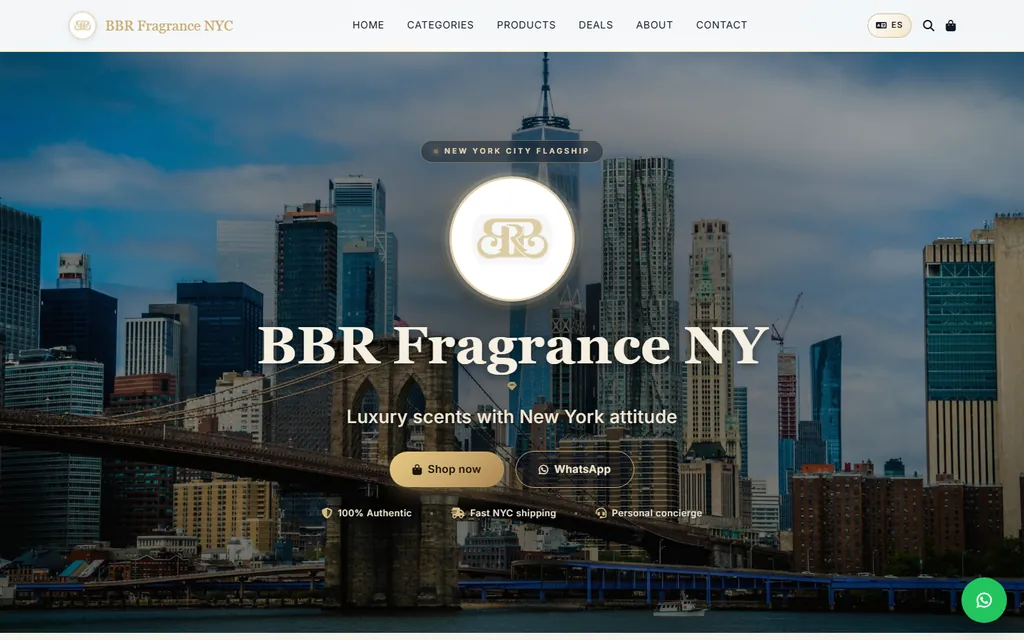 Catálogo de BBR Fragrance NY con precios en dólares